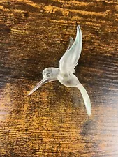 Hand Made Hand Painted Glass Hummingbird Made For Hanging