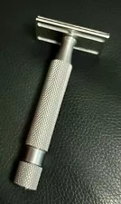 Above The Tie Kronos Brushed Stainless Steel Safety Razor -R - MINTY!