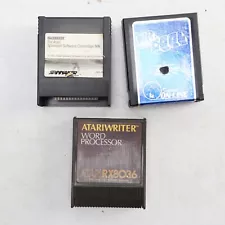 3 x Atari 800xl Cartridges - Mr Cool - AtariWriter - FaceMaker