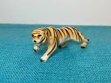 Vintage Japan Bengal Tiger Hand Decorated Porcelain Figurine Collectible Decor