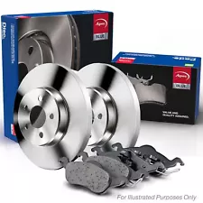 Genuine Apec Rear Brake Discs & Pads Set Solid for Seat Leon