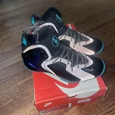 Nike Lil Penny Posite Foamposite Black Hyper Jade 2014 Flight Mens Size 10.5