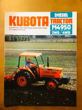 Rare 1983 Kubota Diesel Tractor M4950 Specs Sales Brochure - Mint