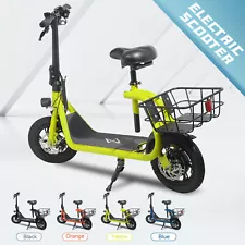 12'' 450W Folding Electric Scooter Moped with Seat Off-Road Waterproof E Scooter