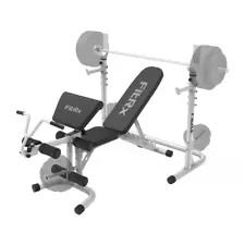 FitRx Weight Bench with Squat Rack, Adjustable Workout Bench and Squat Rack for