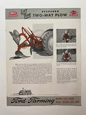 Ford "N" Series- Lift Type Dearborn Two-Way Plow Sales Brochure *1947*