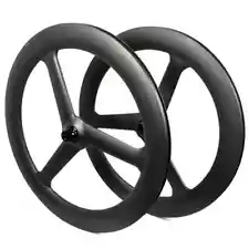 700C Carbon Racing Bicycle Tubeless Tri Spoke Wheel Set Rim Brake Disc Brake