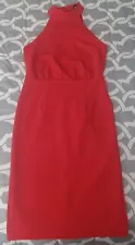 Gabrielle Union New York and Company Women Red Halter Dress Sz. Medium EUC
