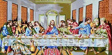 Needlepoint Painted Canvas Gobelin 13901 Last Supper. 24"x43" Collection D'Art