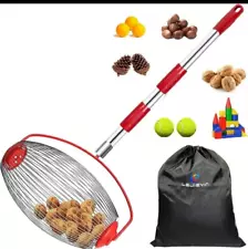 Gardern Nut Rake Picker Wizard- Picker Upper Pecans Walnuts Golf Balls Roller