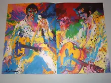 1976 LeRoy Neiman 2-Sided Poster Elvis Presley & Muhammad Ali/ Joe Frazier