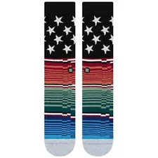 Stance Americana Glitch Large Crew Socks - M558C19AME-BLK-L