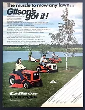 1974 Gilson Heavyweight Lawn Tractor photo "The Muscle to Mow" vintage print ad