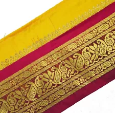 Vintage Sari Border Woven Kanjivaram Sari Trim Craft Sewing Zari Lace Ribbon