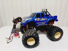 Vintage Tamiya RC Clod Buster 58065 4x4x4 monster truck with traxxas electronics