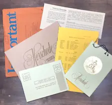 Vintage 1976 HERSCHEDE GRANFATHER CLOCK 1223 Owners MANUAL & Paperwork LOT Tag