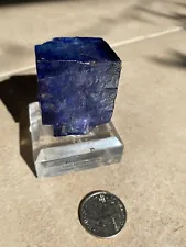 Large Blue Halite Crystal, Kerr-McKee Mine