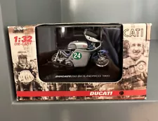 Ducati 250 Bicilindrico Motorcycle 1:32 Diecast Model Toy New In Box Silver 24