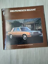 1983 Chrysler Plymouth RELIANT Brochure/Catalog: S.E., CUSTOM, STATION WAGON,