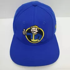 Fallout Blue Snapback Baseball Hat Cap Vault Boy Thumbs Up 111