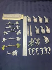 25 Lead Castings Lot for Stained Glass Adornment Windows Lamp Art Jewelry Boxes