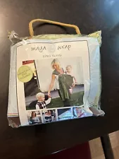 slightly used MAYA WRAP Baby Ring Sling Large Light Green Instructional DVD