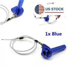 CNC Throttle Turn Grip Quick Twister+Cable for Motorcycle Scooter 22mm Handbar