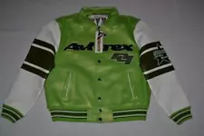 SALE AUTHENTIC Avirex STARS AND STRIPE Leather BOMBER Jacket MENS NEW LIME GREEN