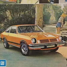 1974 Chevy Vega GT Orange hatchback coupe classic car photo art decor print ad