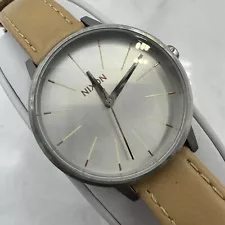 Nixon Movin’ Out The Kensington Leather Band Watch, New Battery