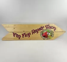 Margaritaville Jimmy Buffet Bar Sign decor Flip Flop Repair Shop Wood