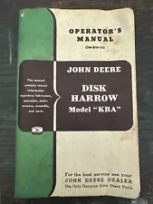 John Deere Disk Harrow Model KBA, OM-B16-153, 42 Total Pages