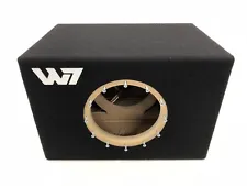 JL Audio 8W7 AE sealed subwoofer box with white plexi logo