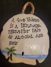 Sand Dollar Hand Painted Beach Scene And Friends Therapist Saying See Pics! Gift