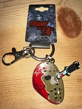 Friday the 13th Jason Voorhees Mask With Knife Enamel Key Chain Horror- New