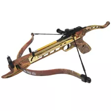 80 lb Aluminum Camo Self Cocking Crossbow +15 Arrows