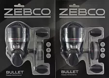 (LOT OF 2) ZEBCO BULLET 5.1:1 9 BEARING SPINCAST FISHING REEL CLAM PACK 21-37639