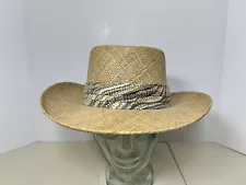 stetson panama hat for men L/XL Straw Made In USA (Rv)