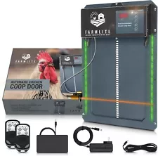 Farmlite Automatic Chicken Coop Door Non Battery Powered w/Timer Light Sensor