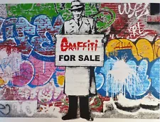 HIJACK Mr.Brainwash's son Graffiti for sale Hand signed Urban street Art #37/50