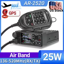 ABBREE AR-2520 Car Mobile Radio 25W Air Full Band Walkie Talkie Ham Radios NOAA