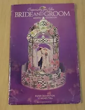 VTG Party WEDDING SHOWER Table Topper~"BRIDE and GROOM"~ Paper Centerpiece~