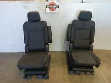 *NICE* 2021-2023 GM SUV 2nd Row Rear Heated Black Leather Bucket Seats 10563362