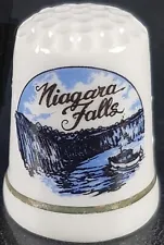 Niagara Falls USA / CANADA Vintage Sewing Thimble Antique Porcelain Free Ship