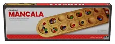 Classic Mancala Game - Features A Full-Sized Solid Wooden Board