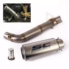 Slip on for Honda CBR1000RR 2008-2016 Exhaust System Mid Link Pipe Muffler Tips (For: 2010 Honda CBR1000RR)