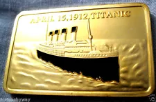 TITANIC Gold Bar Ship Sea Man Boat Captain Smith Sunk Atlantic Ocean C Old USA U