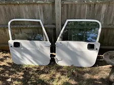 Jeep TJ Wrangler Driver Passenger Full Doors White PW1 1997-2006