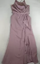 White by Vera Wang Quartz Purple Long Evening Gown Bridesmaid Wedding Formal 12