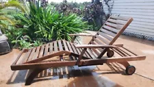 Teak Wooden Lounge Chair Outdoor Patio Deck Folding Barlow Tyrie Capri